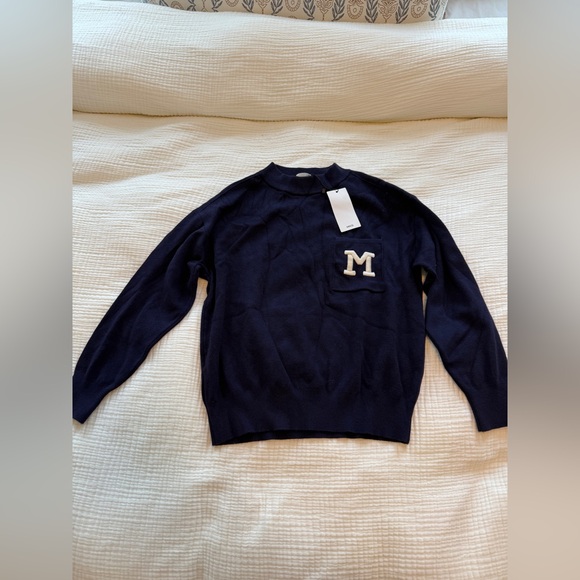 NWT! Mango - Monogram Crewneck Sweater - XS - Picture 1 of 5